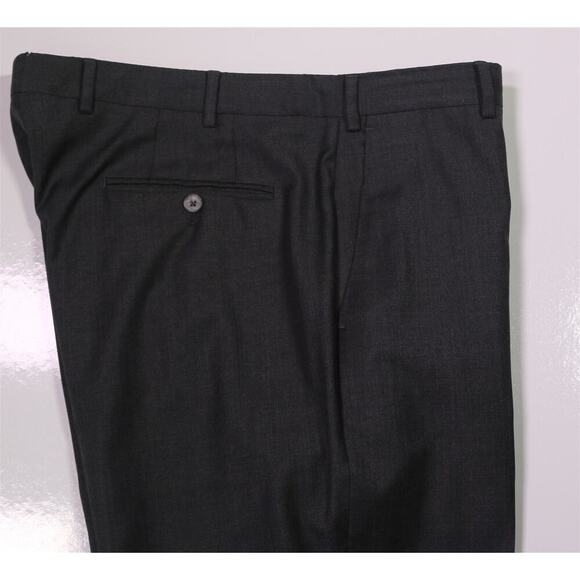 J. Hilburn Solid Gray Flat Front VBC Wool Flat Front Dress Pants Trousers 36x28 - Picture 2 of 6